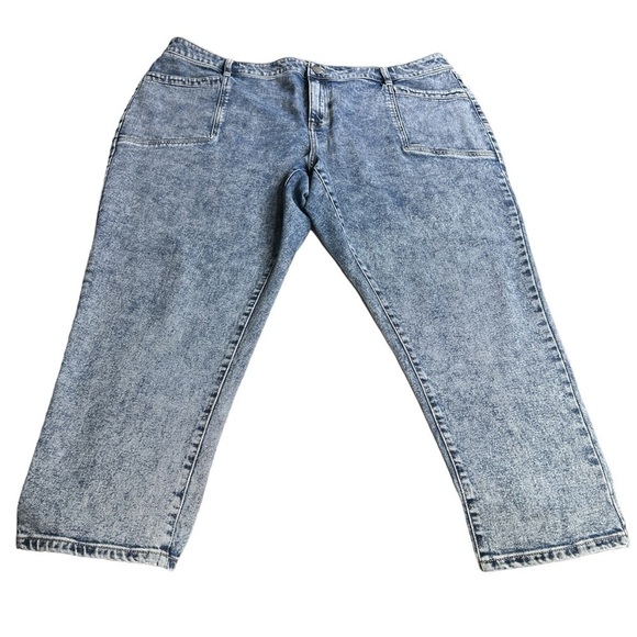 Lane Bryant Flex magic waistband signature fit mid rise boyfriend Acid Wash - Picture 1 of 8
